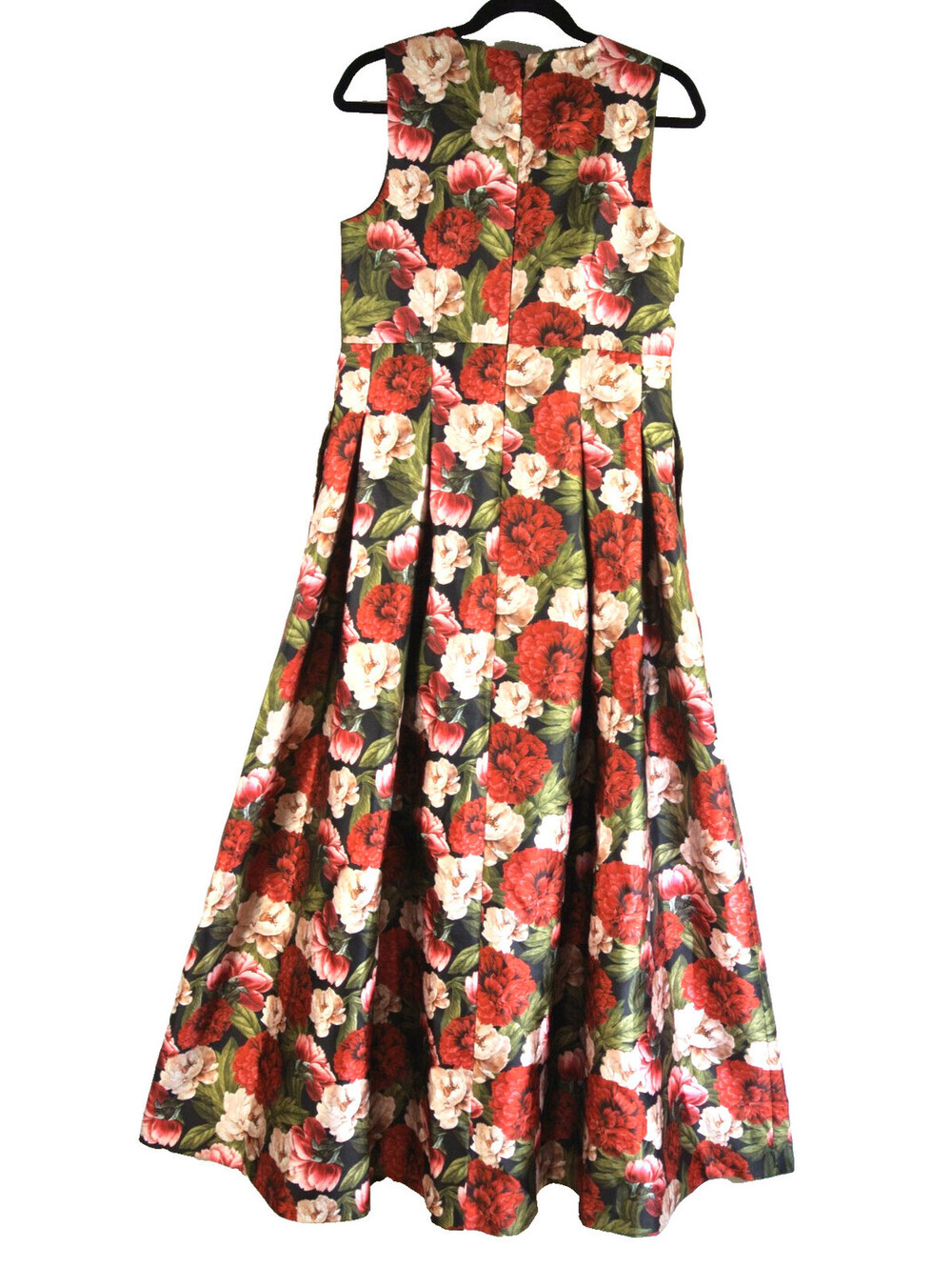 NEW Sachin & Babi Brooke Pleated Floral-Print Mikado Gown Sz 8 #LD530 - Picture 7 of 11
